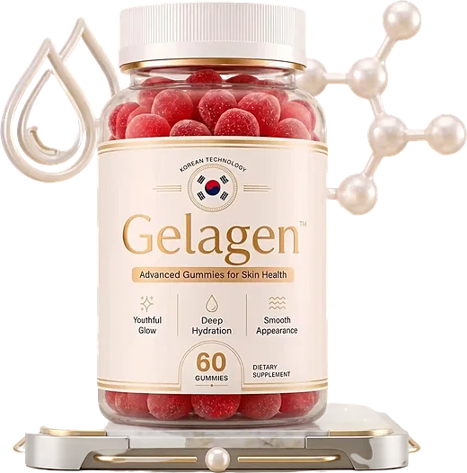 A jar of Gelagen, 60 gummies